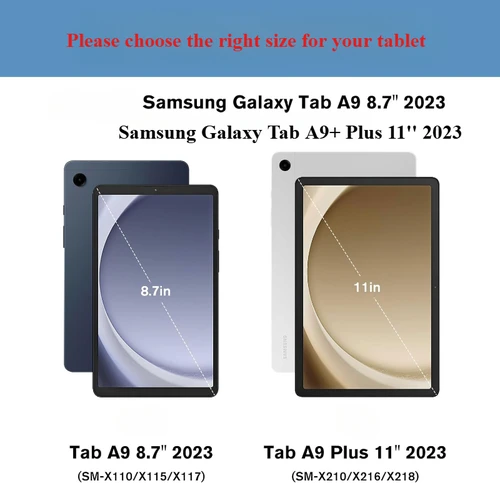 Imagen 2 del producto Nueva Funda con soporte de mariposa EVA para niños, Funda para tableta Samsung Tab A11+A9+Plus 11""SM-X210 X216B, Funda para tableta A11/A9 8,7""X110/X115, Funda + correa