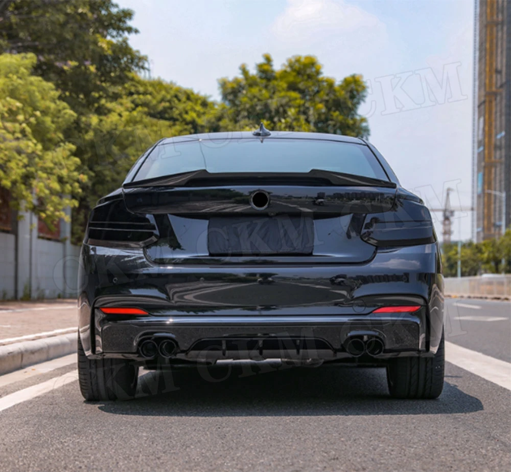 

PP Material Carbon Look Rear Diffuser Gloss Black Bumper Cover for BMW 2 Series F22 M Sport 2014-2017 Trims