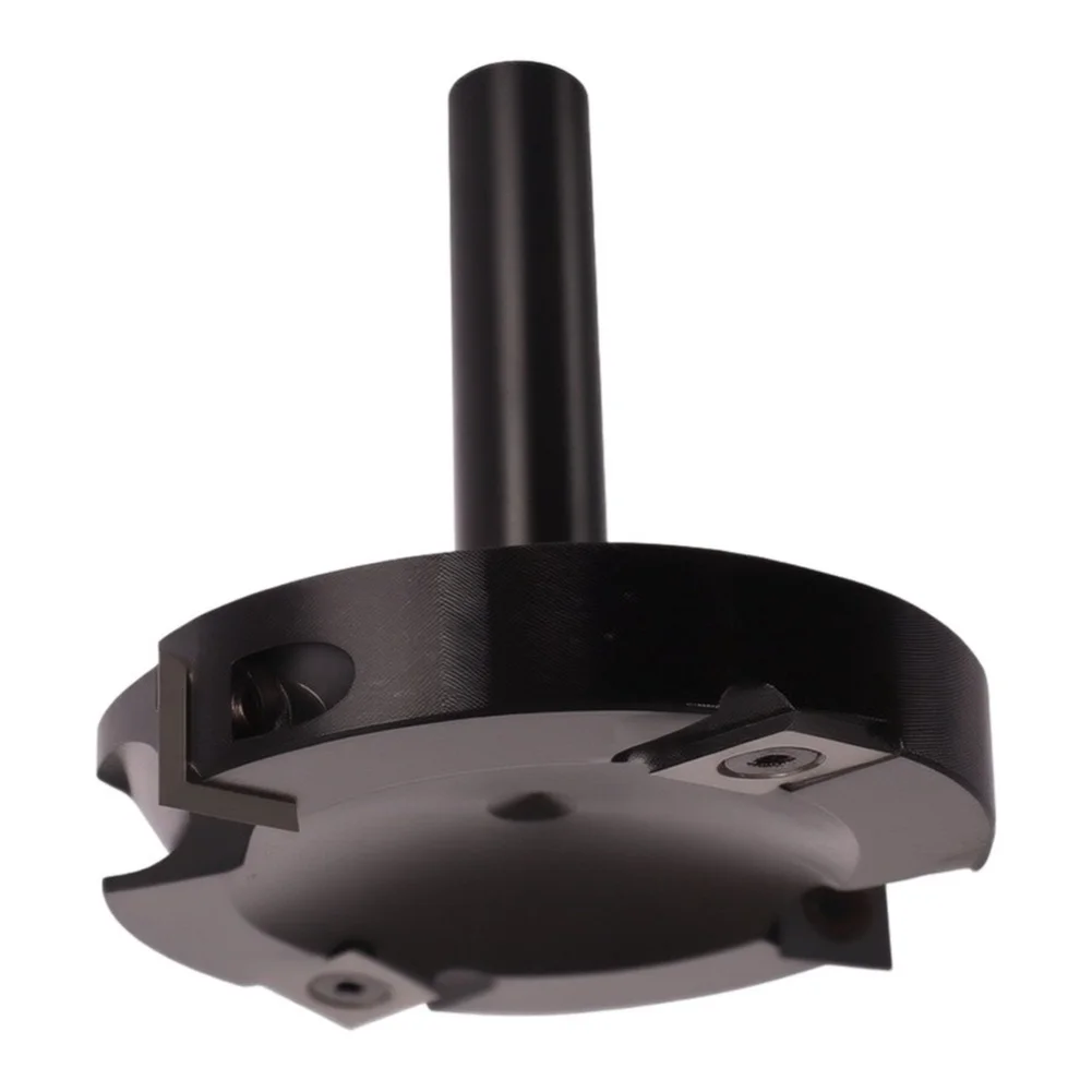 1/2 Inch Shank 76mm Carbide Router Bit Four Indexable Milling For Woodworking CNC Panel Breaking Bottom Cleaning