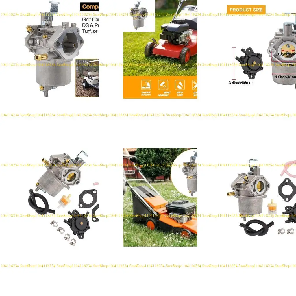

P9FB FE290 Carburetor Replacement For Gas Golf Cart Club CarDS Precedent Models with Gaskets Fuels Filter Lines Clamps