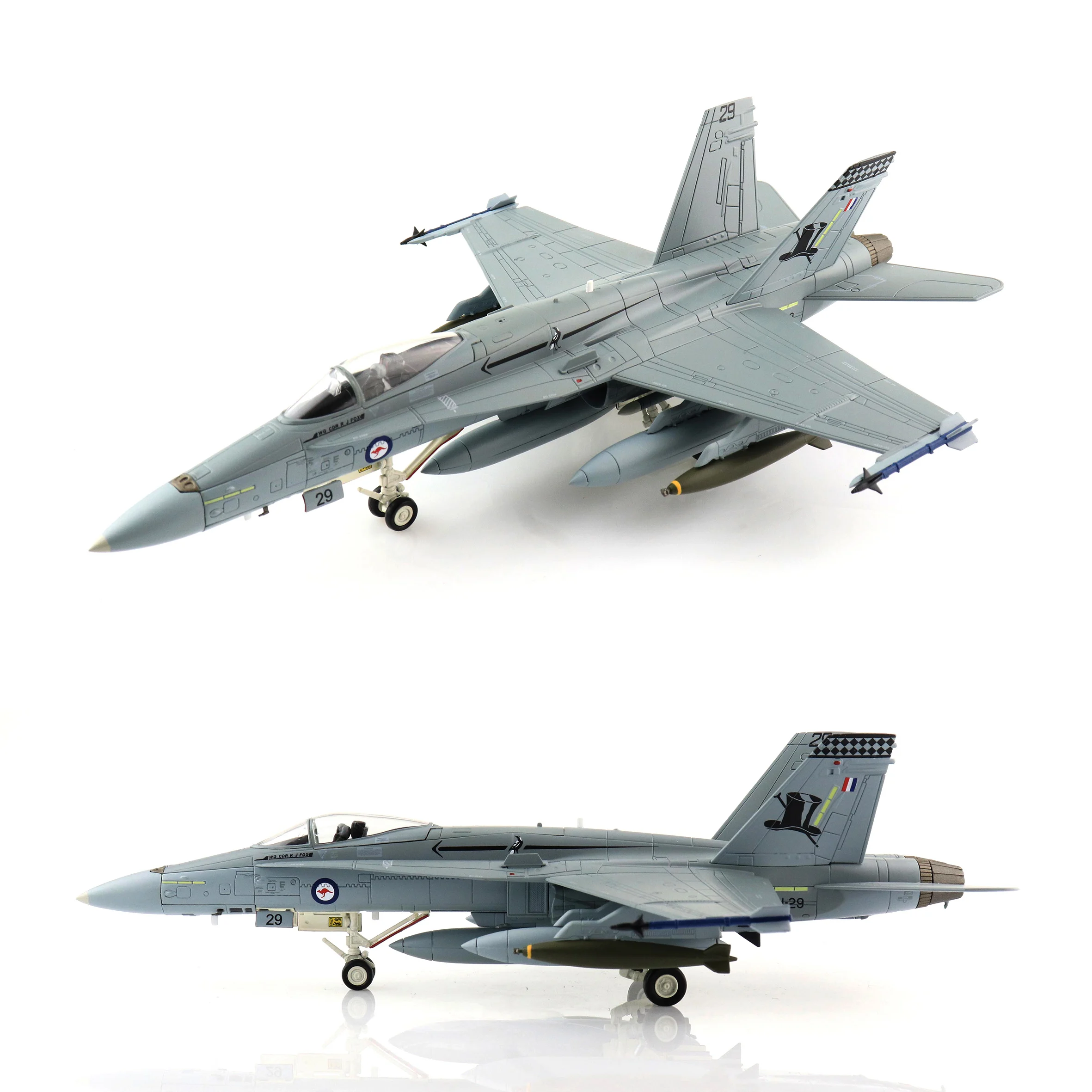 

Коллекционная модель 1/72 HA3573 F/A-18A Fighter, модель «Top Hat» A21-29 75 Sqn RAAF 1990, модель из сплава