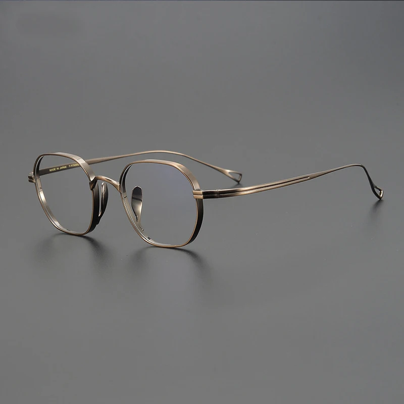 Vintage Pure Titanium Eyeglasses Frame Men Square Ultra Light Glasses Frame Women Japan Luxury Brand Designer Small Face Eyewear