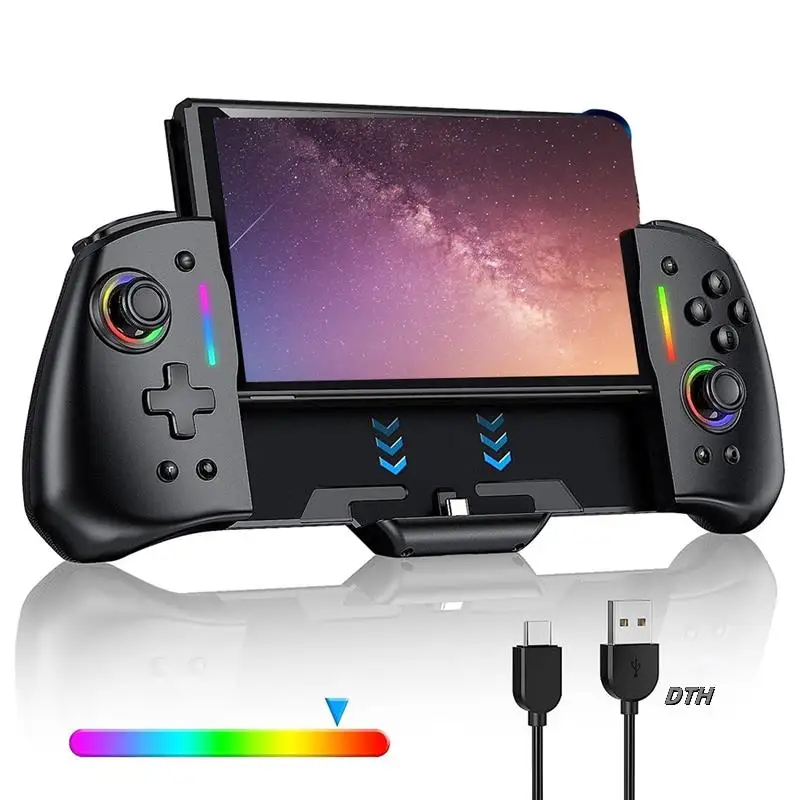 

For Switch Gamepad Controller Built-In 6-Axis Gyro Design Handheld Grip Double Motor Vibrations Joypad