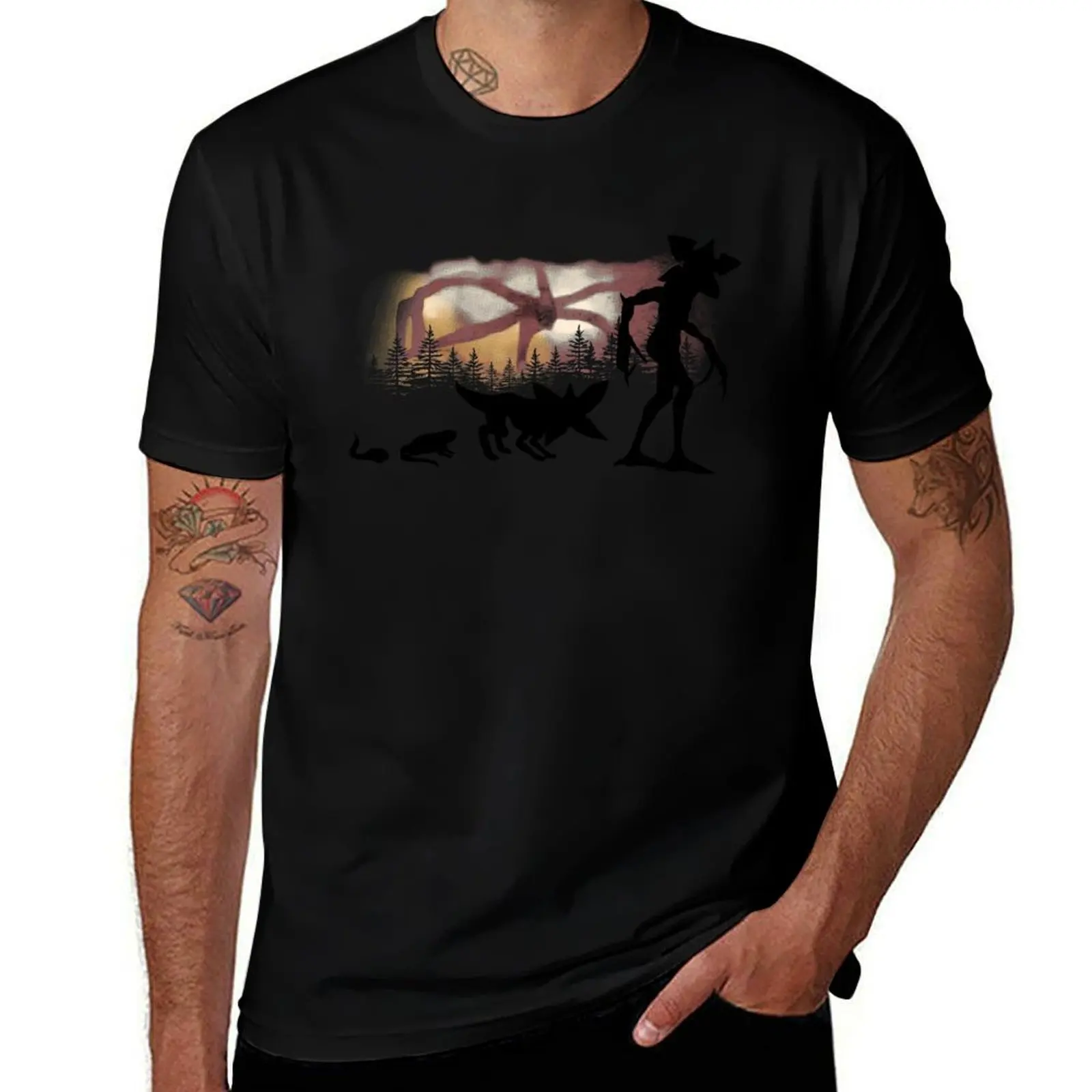 T-shirt Demogorgon Evolution, design simple et décontracté, manches courtes.