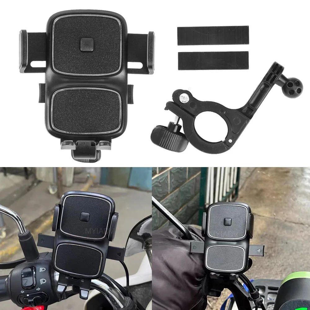 

Motorcycle 4.7-7 Inch Phone GPS Holder Adjustable Shockproof Antidrop Stand 15mm-28mm Bike Handlebar Mobile Phone Mount Bracket