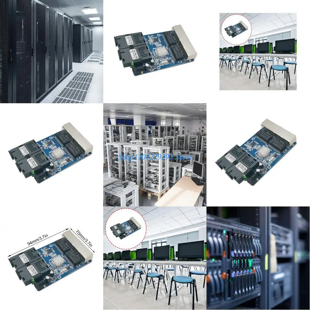 Y2GD Gigabit Ethernet Switcher 2 Fiber Optically Port 4 RJ45 Port Media Converter Board
