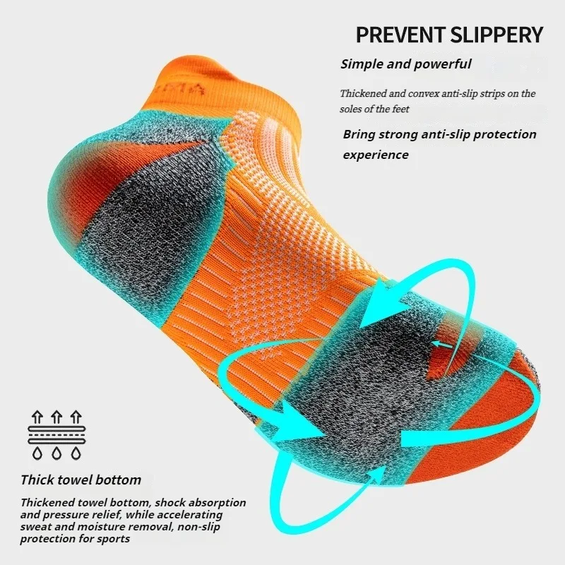 Professional Marathon Running Ankle Socks Men Women Outdoor Thick Cushion Breathable Mountaineering Hiking Badminton Sports Sock - Image 2