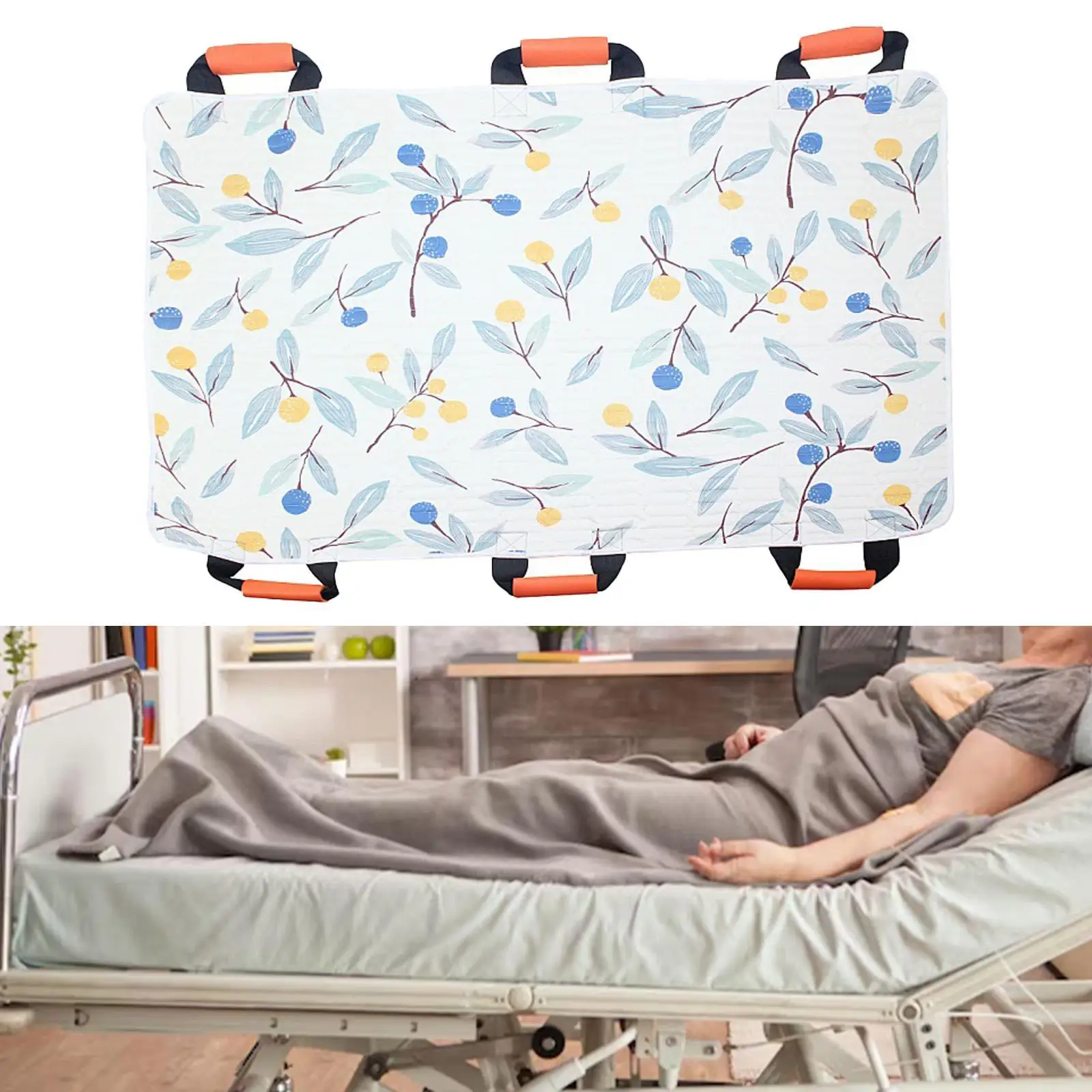 Bed Pad Ample Coverage with Reinforced Handles Smooth Aid Assistant Handicap