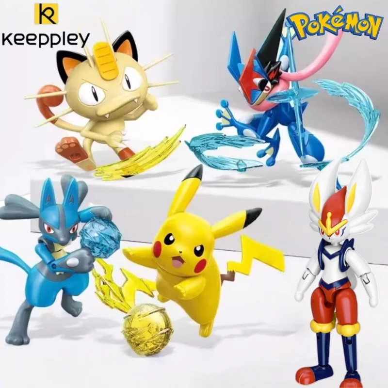 Keeppley Building Blocks Pokemon Adventure Version Pikachu Cartoon Assembly Model Charizard 3D T Anime Action Model Gifts