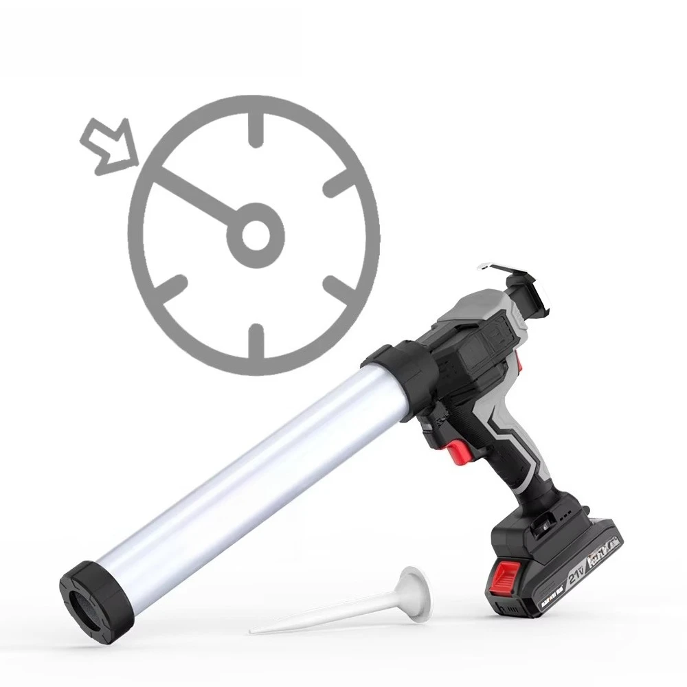 Cartucho elétrico e selante de salsicha, pistola de calafetagem com bateria de 21V com 2 baterias de lítio