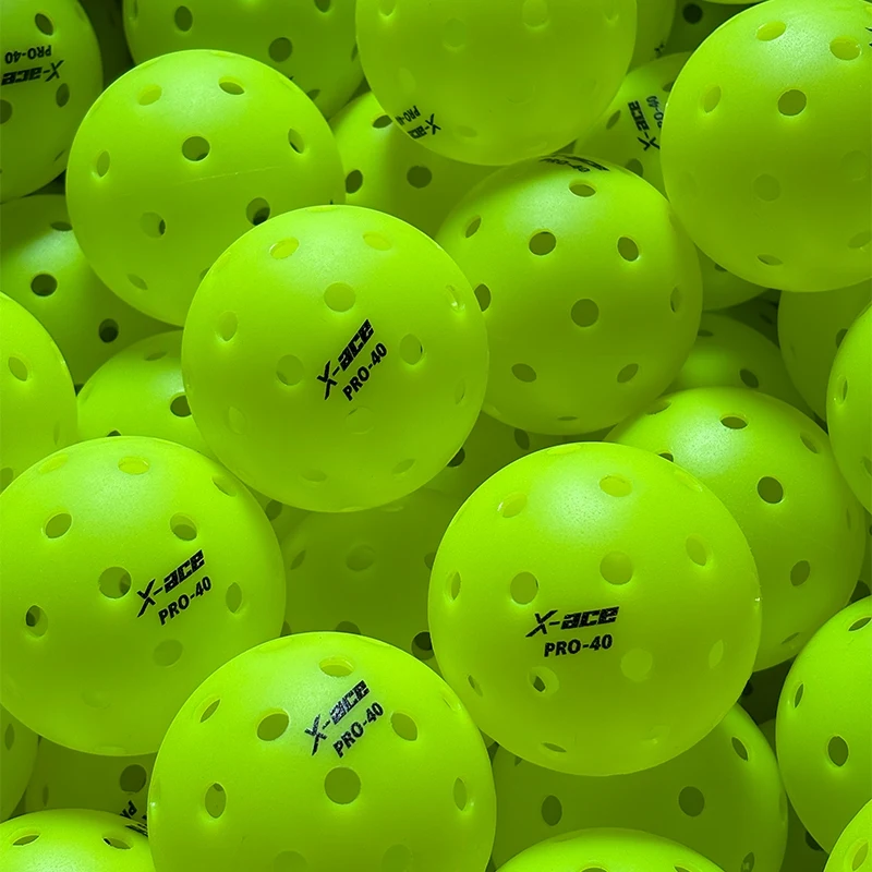 كرات X-ace 40 Pro Pickleball، 40 قطعة، 40 فتحة كرات مخلل، تدريب احترافي سلس، كرات مخلل خضراء عالية الوضوح #6