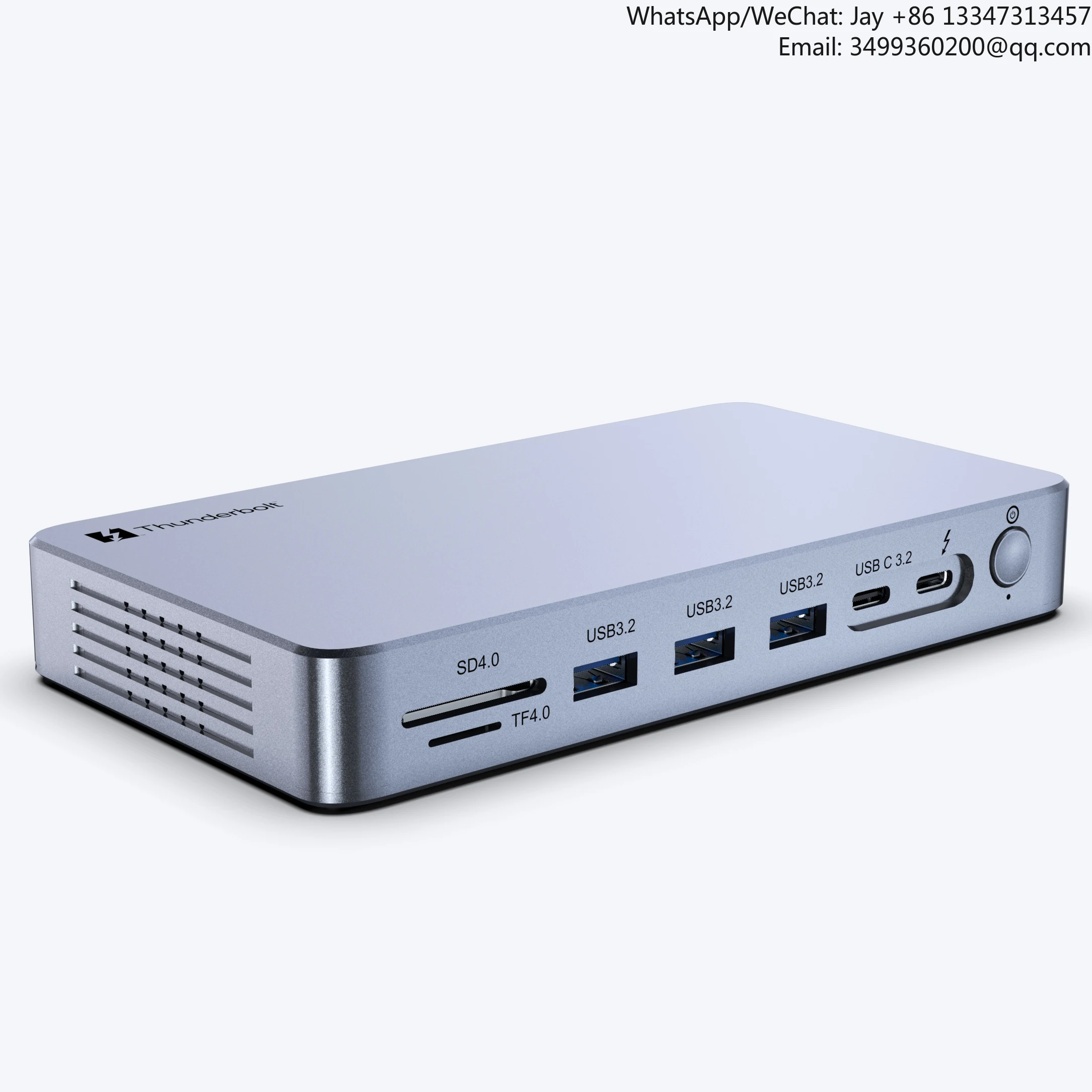 

Док-станция 15 с тройным дисплеем Thunderbolt 5 с корпусом SSD 3 Thunderbolt 5 портов USB-A 2,5 ГБ Ethernet 8K Дисплей 140 Вт PD