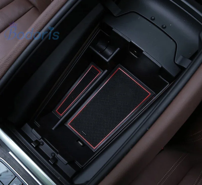 Car Organizer Central Armrest Glove Storage Box Container Strowing Tidying For BMW X5 G05 40i 2019 Car Styling Accessories