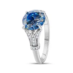 Luxury 3ct  9mm Solitaire Moissanite Ring 925 Sterling Silver Engagement Wedding Rings for Women Jewelry with Certificate