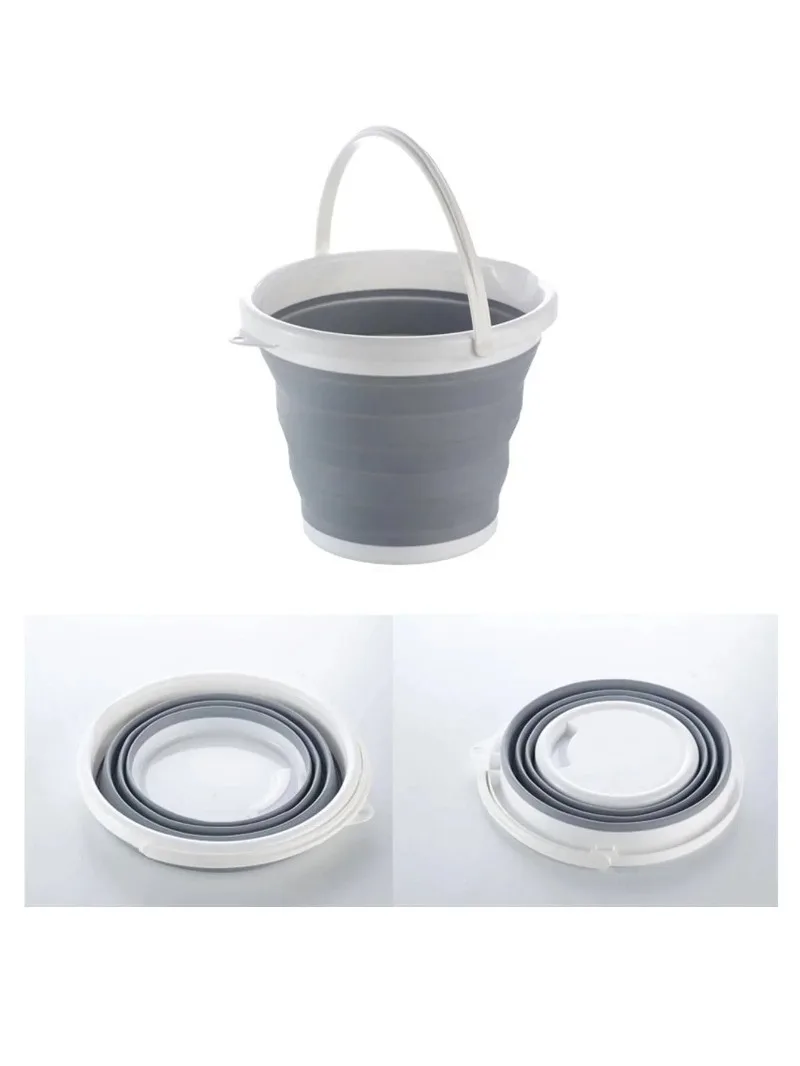 3L Compact Collapsible Bucket Hand Pail For Camping Travel Fishing Car Washing Bathroom Chores