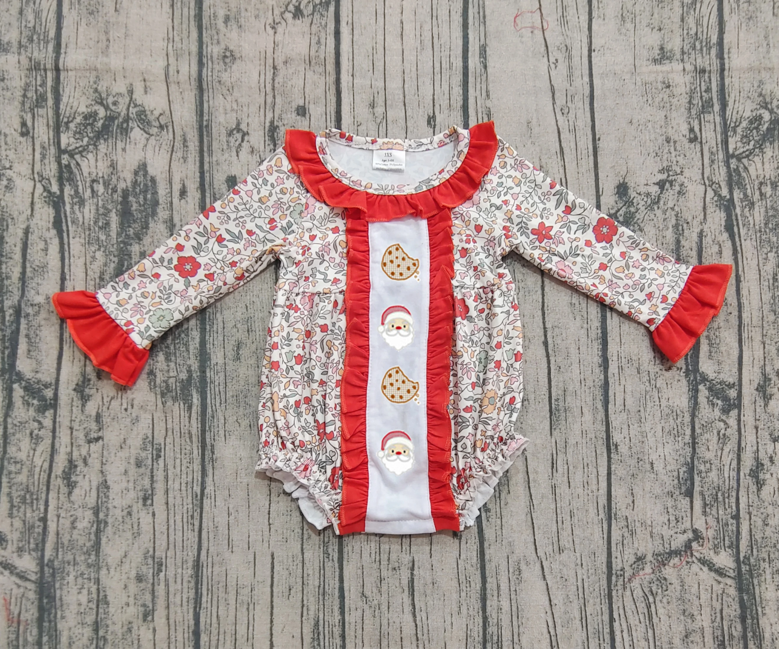 

Z823-04 LR2232 Baby Girls Bubbles Infant Jumpsuit Kids One-piece Newborn Romper Toddler Christmas Clothes