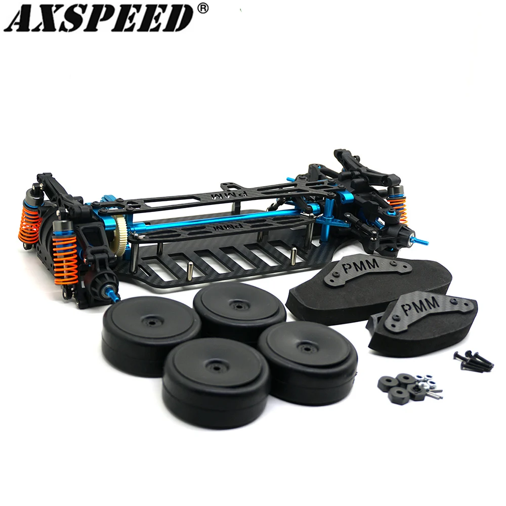 

AXSPEED Aluminium Alloy & Carbon Chassis Frame Body Shaft Drive 4WD Kit for 1/10 Tamiya TT01 TT01E Car Parts