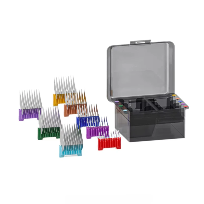 ACK-002 Stainless Steel and Plastic Blade Comb Set/Safety Set 5-in-1 Barber Blade Head Accessory