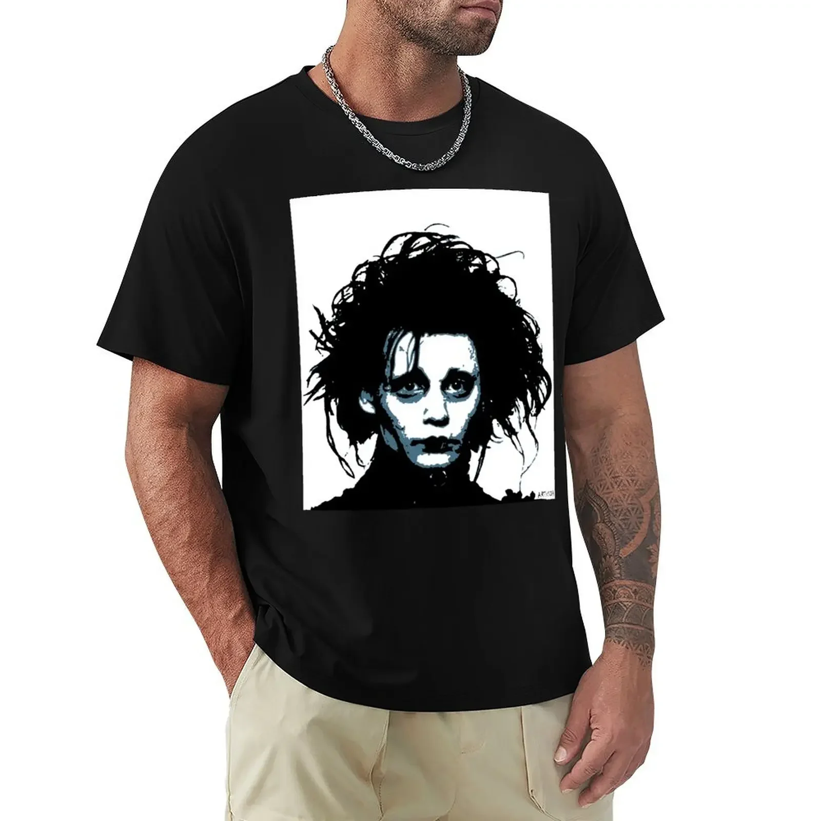 

Edward Scissorhands T-Shirt vintage graphic tee sports fans oversized Blouse luxury clothes men