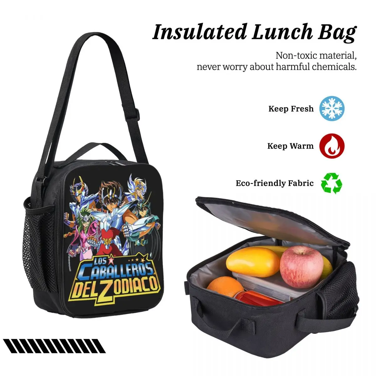 Cavalieri dello zodiaco Saint Seiya Zaino Studente Ragazzo Ragazza BookBag Borsa da scuola Borse a tracolla Borsa da pranzo isolata 3ps Astuccio