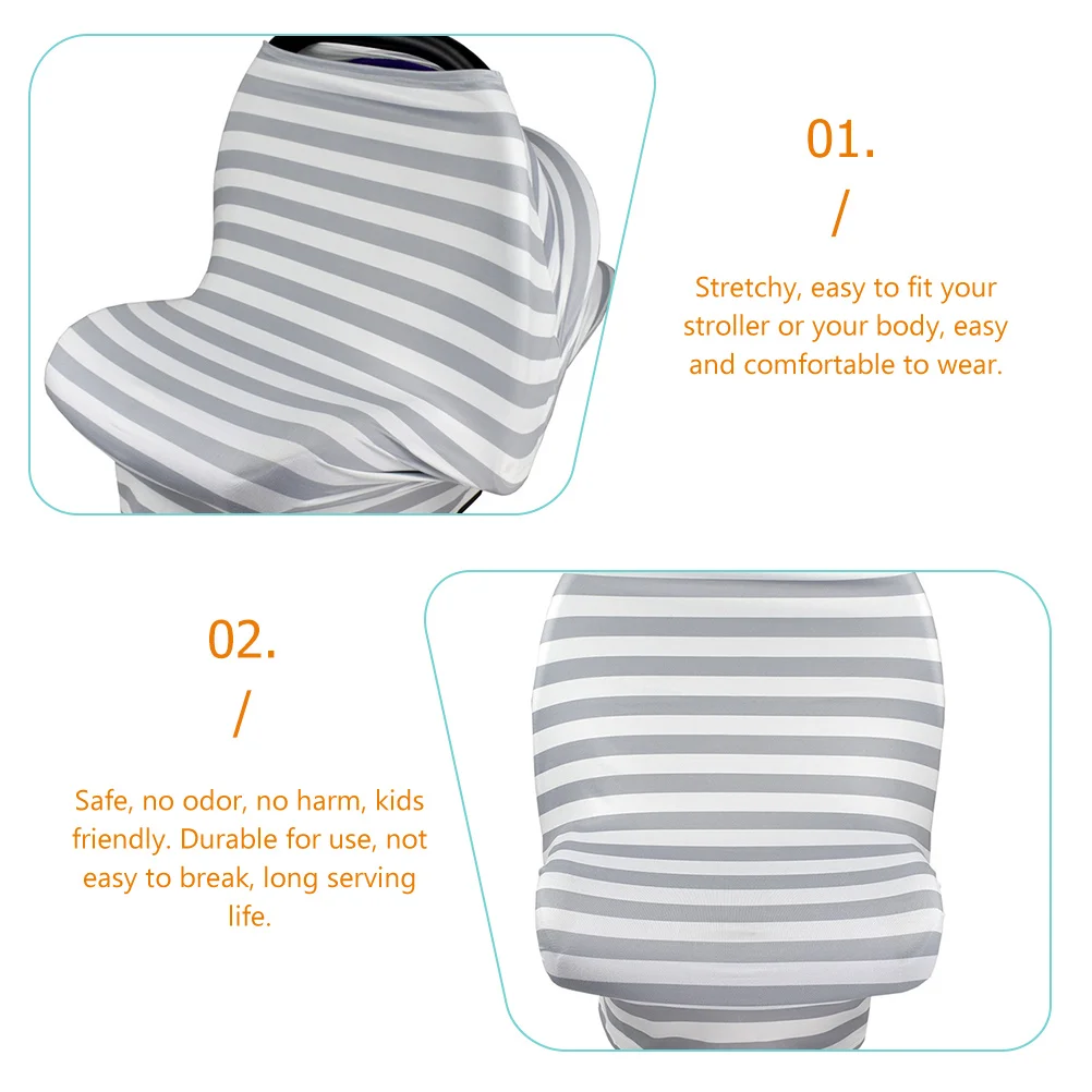 قطعتان من غطاء رضاعة الطفل، مقاعد ناعمة قابلة للتمدد، غطاء حامل الطفل، بطانية عربة أطفال صديقة للتنفس #3