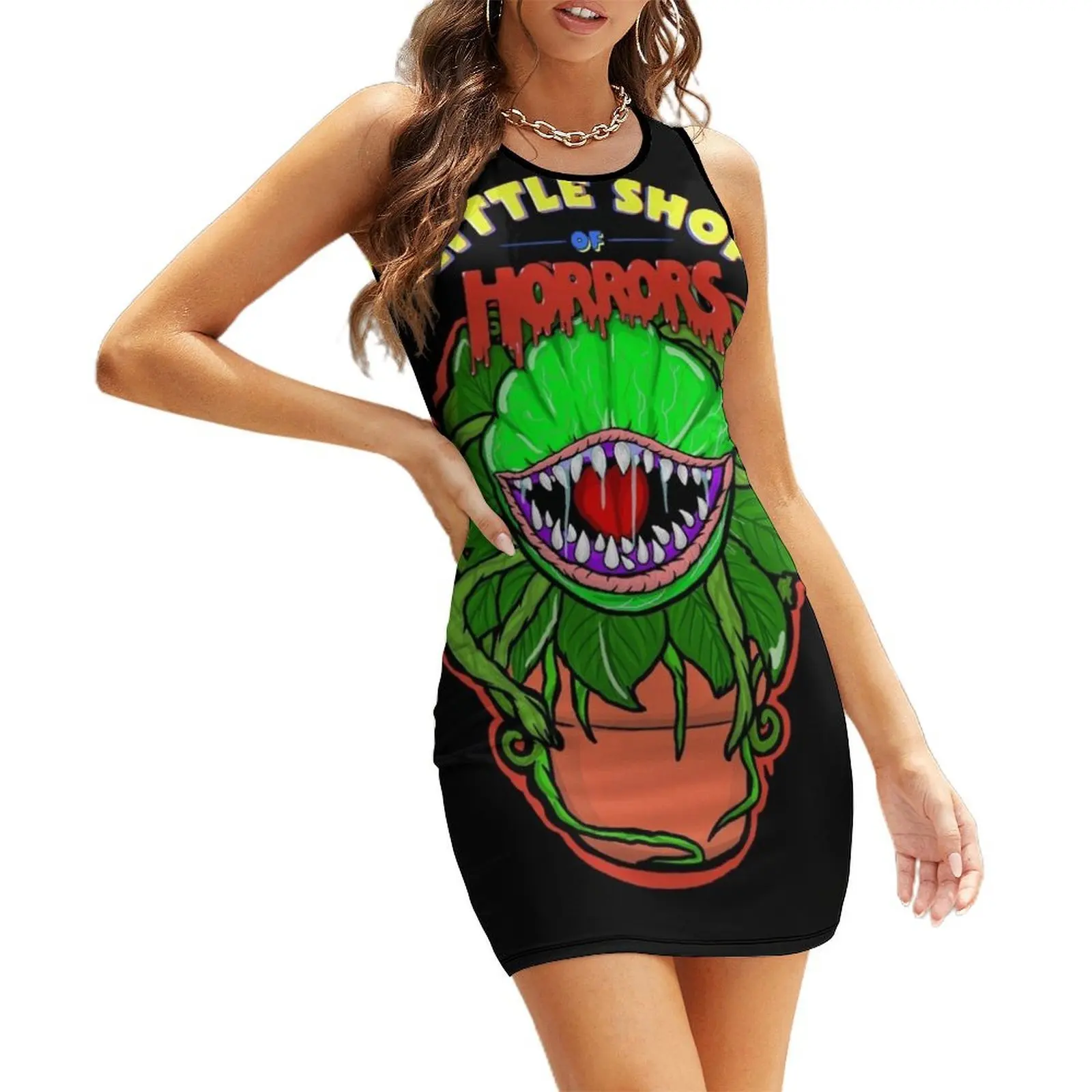 

little shop of horrors Audrey 2 Sleeveless Sundress Dresses for wedding party Woman clothes woman dress