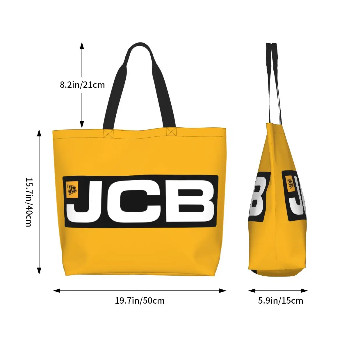 JCB-Kawaii Canvas Shoulder Shopper Bag para as Mulheres, mercearia Tote, bolsas de grande capacidade