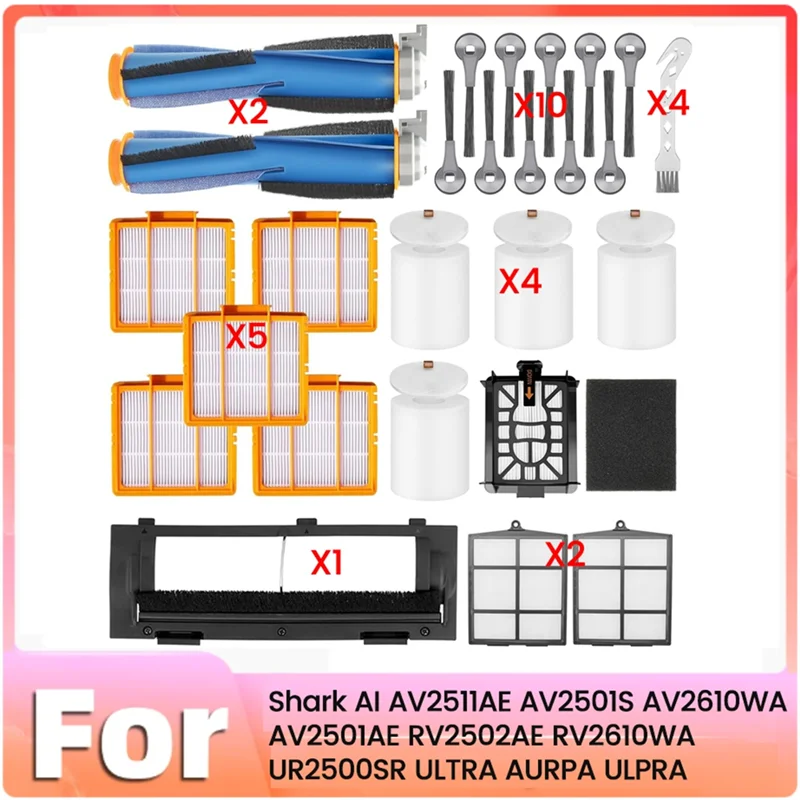 豚肉メインとサイドブラシフィルターサメ AI AV2511AE AV2501S AV2610WA AV2501AE RV2502AE 掃除機アクセサリー
