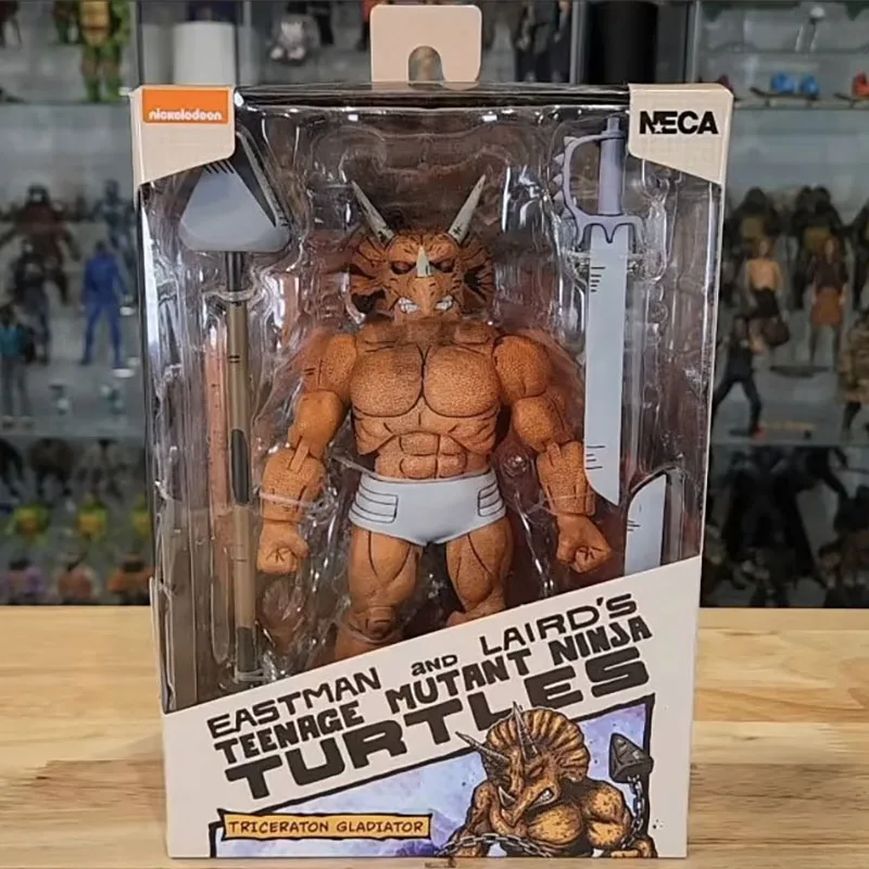 

Triceraton Gladiator Figure Teenage Mutant Ninja Turtle Figuras NECA 54436 Action Figurine Toys Anime Movable Doll Original Gift