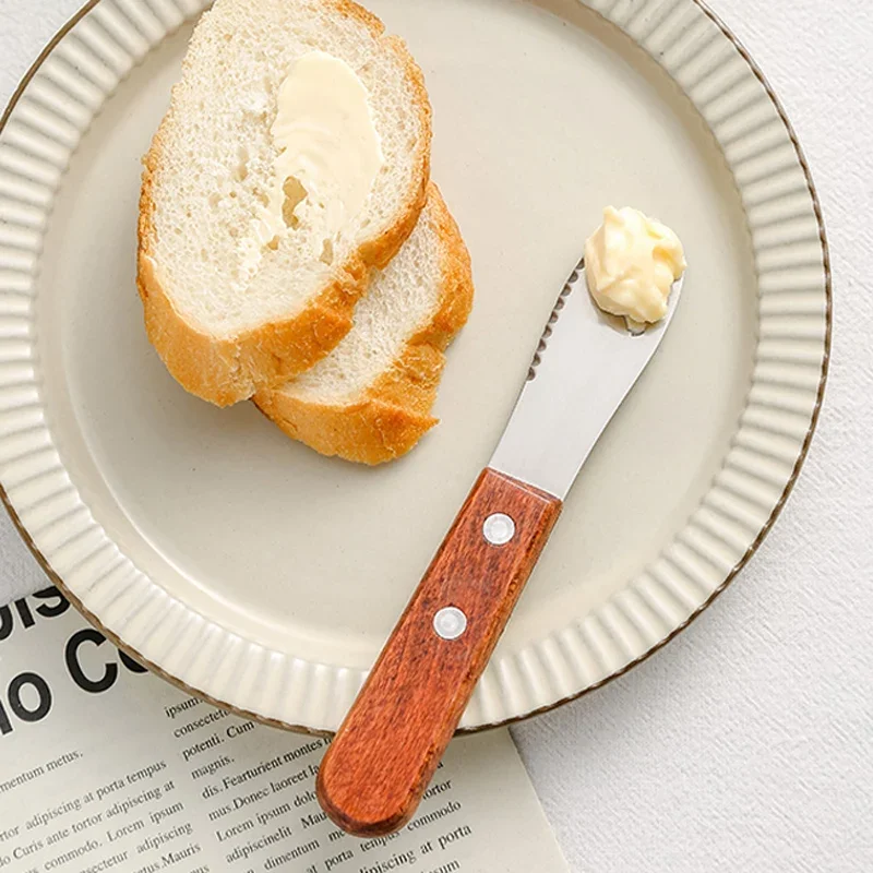 3Pcs Butter Knife Kitchen Butter Spreader Sandwich Cream Jam Spreader Cheese Knife Small Wood Table Knives Kid Cutlery Tableware