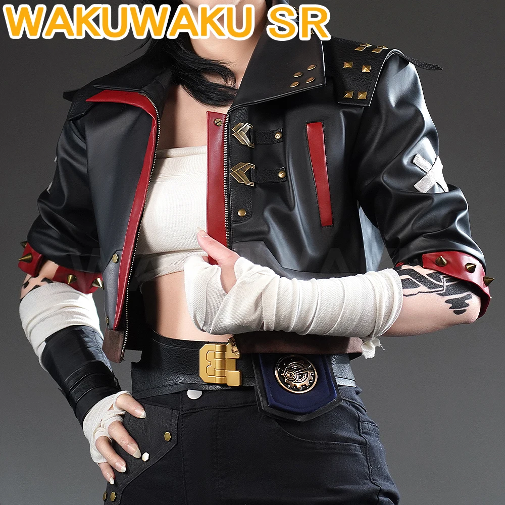 IN VOORRAAD Vi Cosplay Kostuum Anime Arcane Cosplay【S-3XL】WakuWaku-SR Vrouwen Halloween Arcane Vi Cosplay Jas Metaal Plus Size LOL