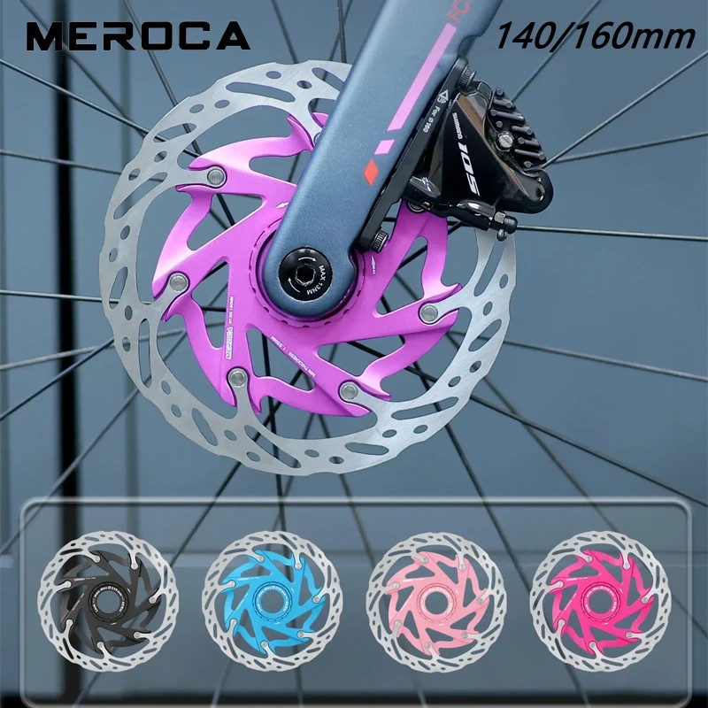 Rotore del freno a disco con blocco centrale MEROCA - Design IceTech cavo da 140 mm/160 mm per una dissipazione del calore durevole per mountain bike da strada