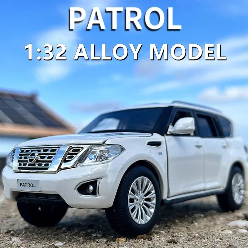 

1:32 Nissan Patrol SUV, модель автомобиля из сплава, литье под давлением и игрушка, металлические игрушечные транспортные средства, модель автомобиля, высокая коллекция моделирования, игрушка в подарок