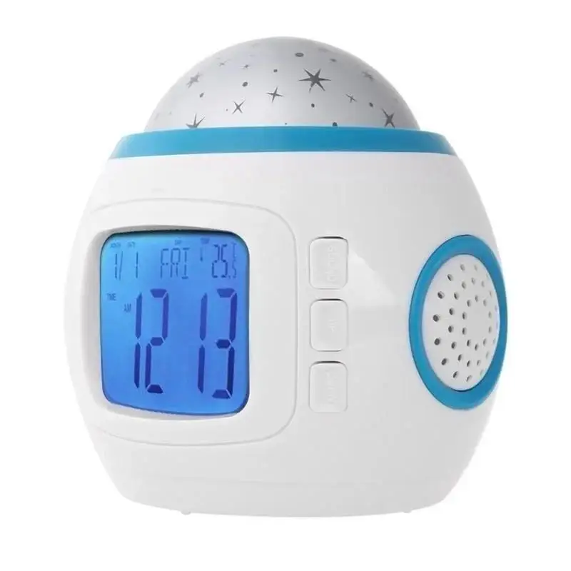 2026 Children Sleeping Sky Star Night Light Projector Lamp Bedroom Alarm Clock Music (Color: Multicolor) Household Supplies view 6