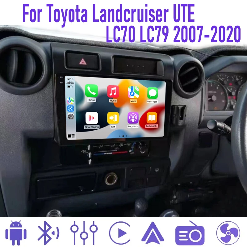 

GPS 9" For Toyota Landcruiser UTE LC70 LC79 2007-2020 Multimedia Player Carplay Android 13 Auto Wireless WIFI Intelligent System