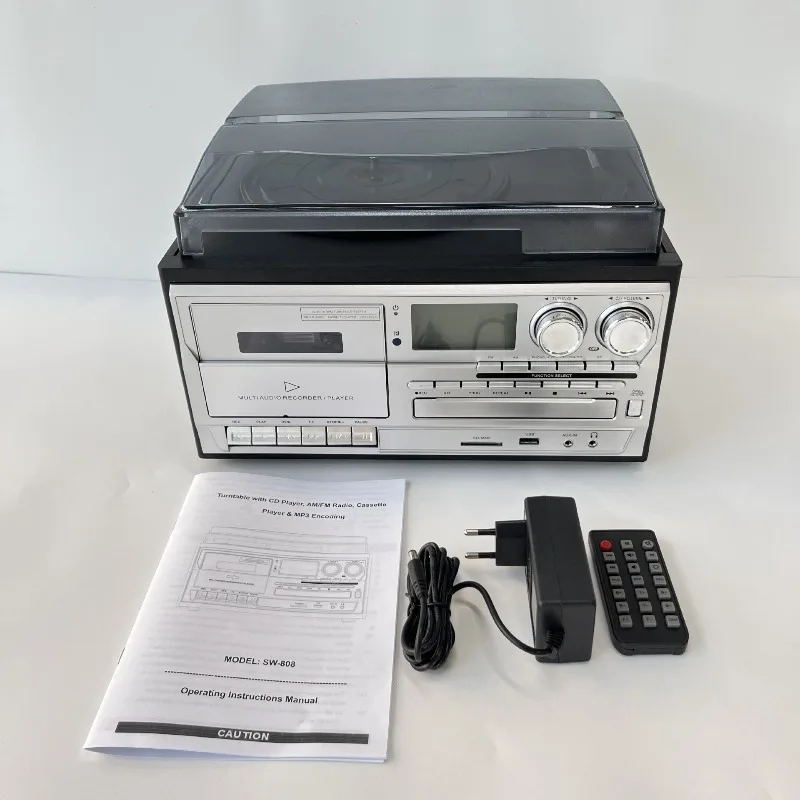 Classic multifunctional retro vinyl player bluetooth speaker high fidelity