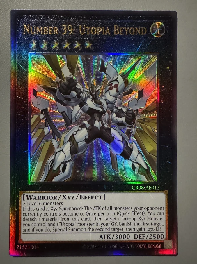Yugioh KONAMI Duel Monsters CR08-AE013 Number 39 Utopia Beyond Ultimate Asian English Collection Mint Card
