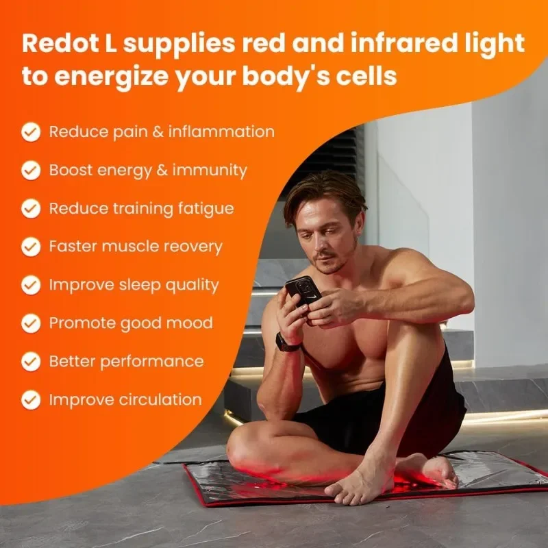 Bestqool Red Light Therapy Mat, Near Infrared Light Therapy 38.2