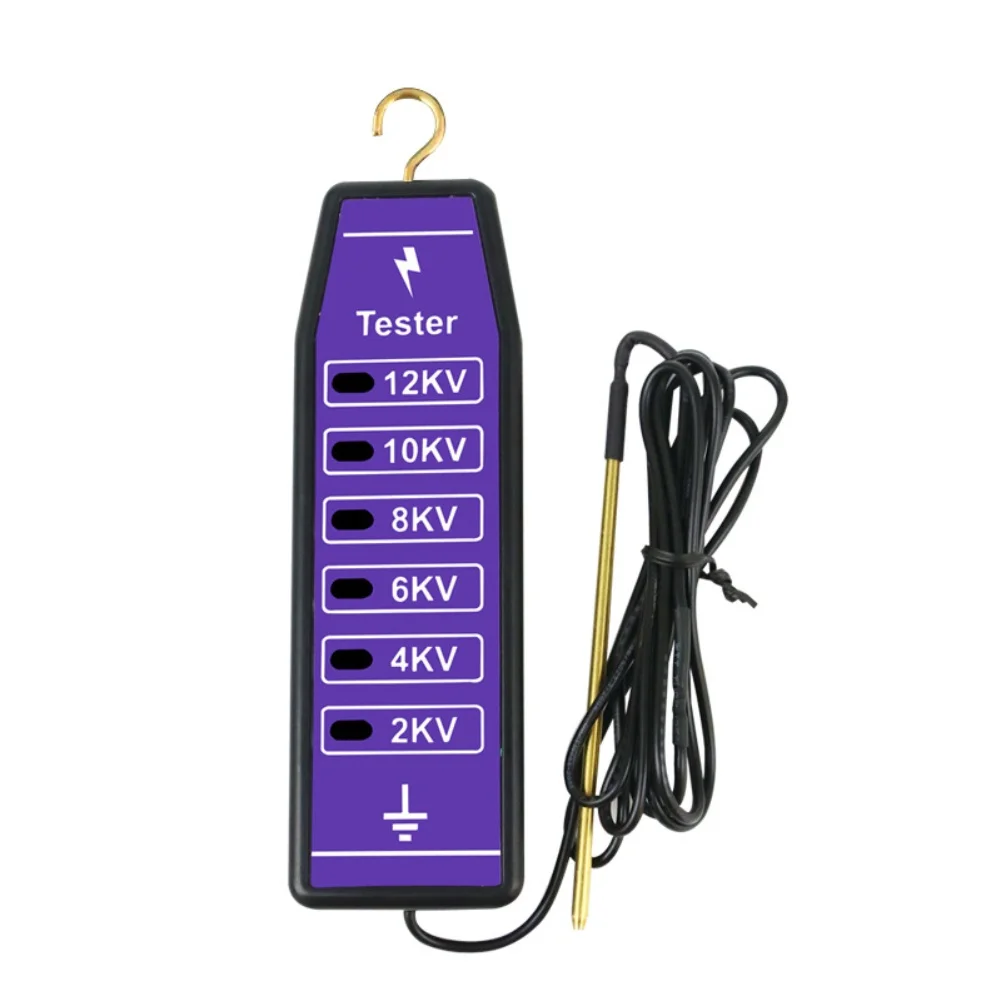 Handheld Electric Fence Voltmeter Tester 2kv to 12kv with Six Indicator Lights Suitable for Fence Wire Multi Strand Rope