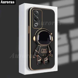 Skinlee Case For OPPO A80 5G With Astronaut Holder Electroplate Bezel Shell For OPPO A3 Pro A3X 5G Phone Cover