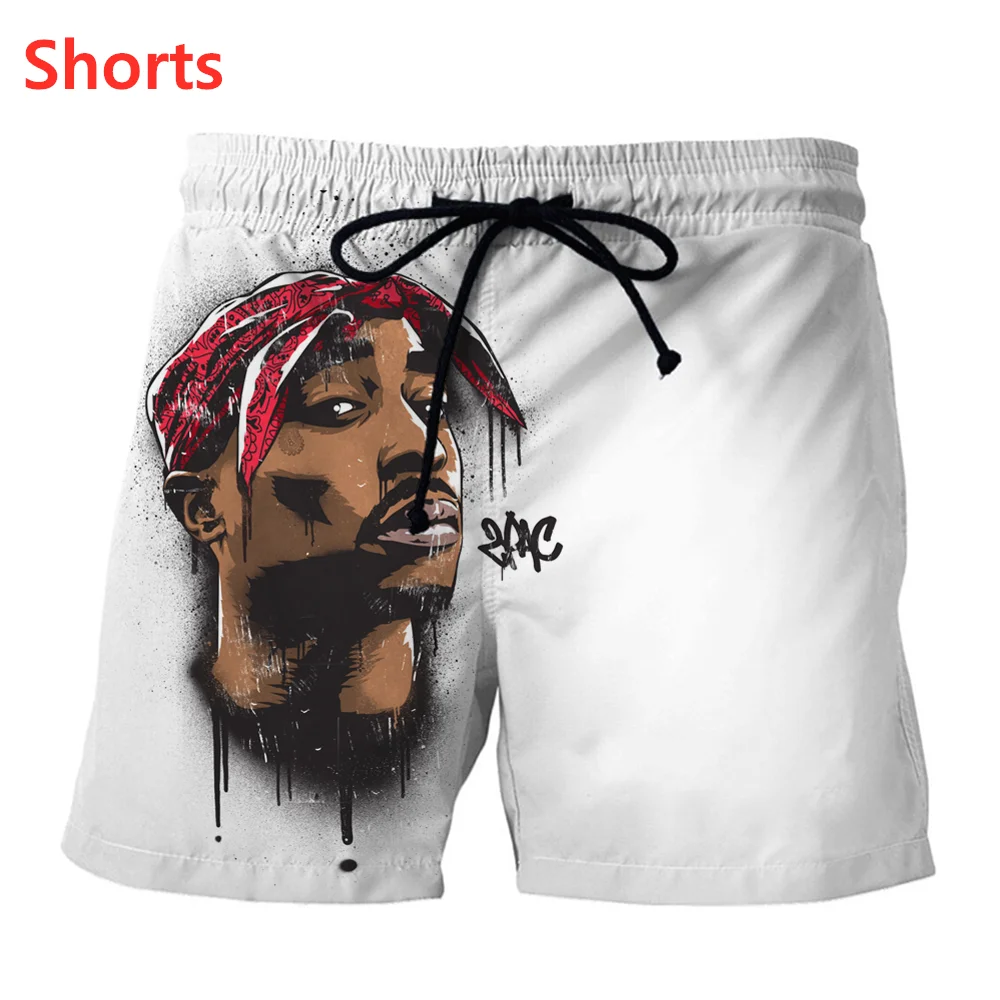 New 3D Print Causal Clothing  Legend Rapper Tupac 2Pac  Fashion Men Women Shorts Plus Size S-7XL