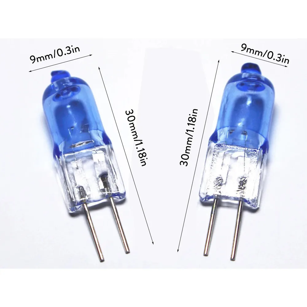 10Pcs Mini G4 Halogen Light Bulb Tungsten JC Type Warm White 12V 20W Spotlight For Crystal Chandelier Capsule Lamp Home Lights