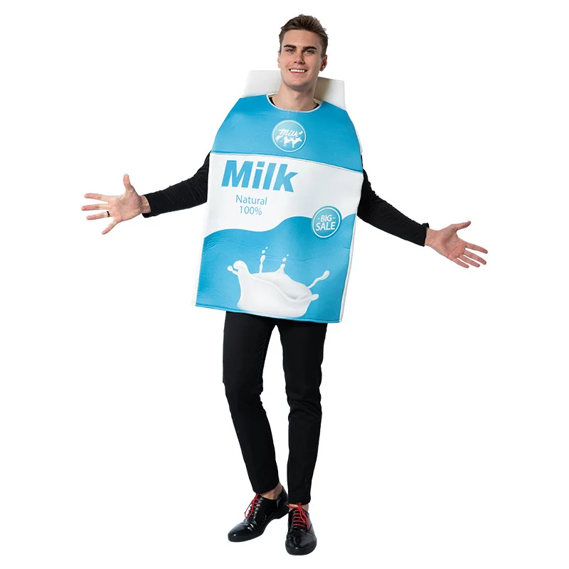 2023 New Halloween Couple Costume Milk Cookie Combination Set Bar Party Stage Performance Food Full Clothing Adult And Children