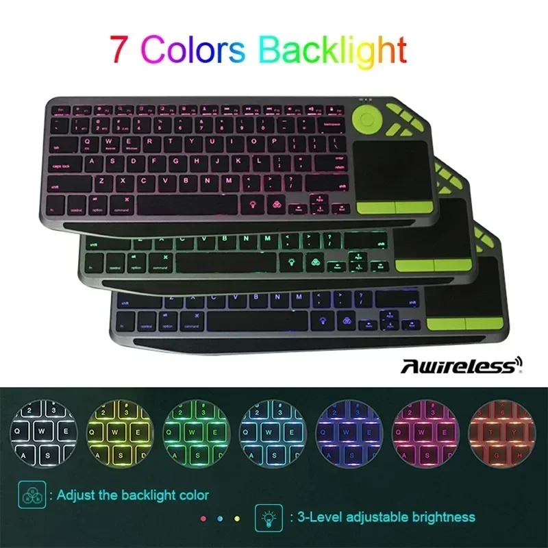 

Универсальная Bluetooth-клавиатура Touch TV с легким управлением по носителем и встроенной сенсорной панелью для подключенного к телевизору, компьютера Smart TV, ноутбука