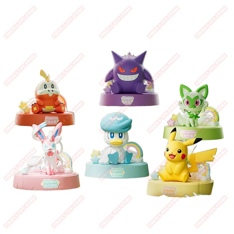 Original Pokemon Animation Game Peripheral Toys Pikachu Gengar Fuecoco Anime Action Aromatherapy Model Figures Collection