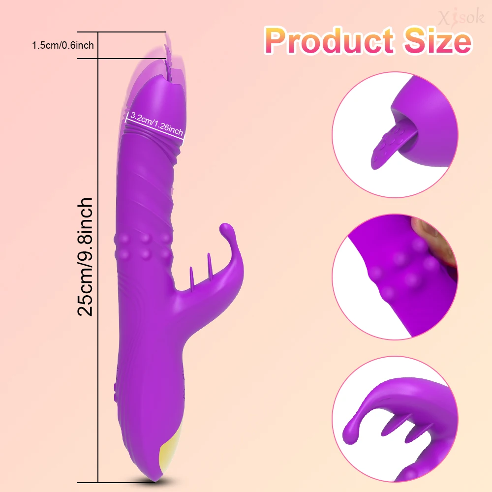 Rabbit Vibrators for Women 4 in 1 Nipple Massager Clitoris Stimulator Female G Spot Dildo Masturbator Sex Toys Adult Couple Good