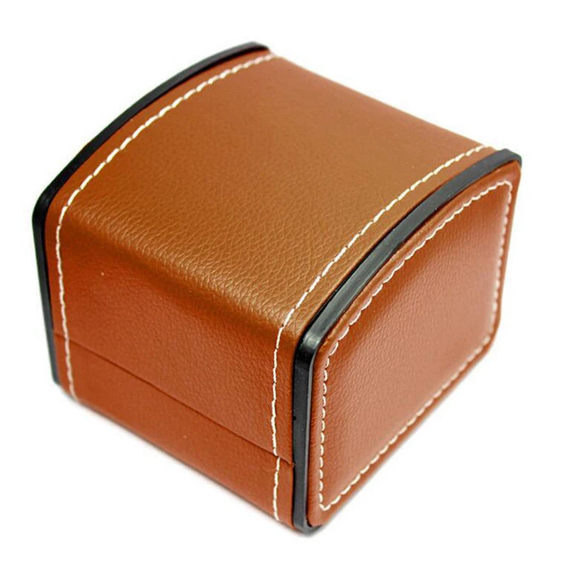 Portable Watch Box PU Leather Watch Case Organizer Storage Holder for Men Women Bracelet Vintage Jewelry Box with Leather Pillow