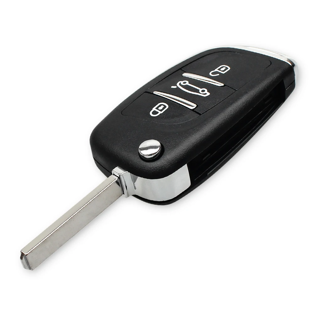 KEYYOU dla Peugeot 207 307 407 408 dla Citroen C4 C2 etui na kluczyki do samochodu 2/3 przyciski zaktualizowane odwróć CE0536 przypadku HU83/VA2