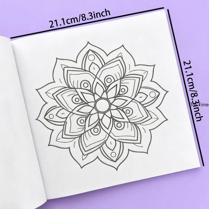 A Mandala Sketchbook Graffiti Drawing Book, Adult Decompression Coloring Album, 36 High-definition Mandala Sketchbook Patterns