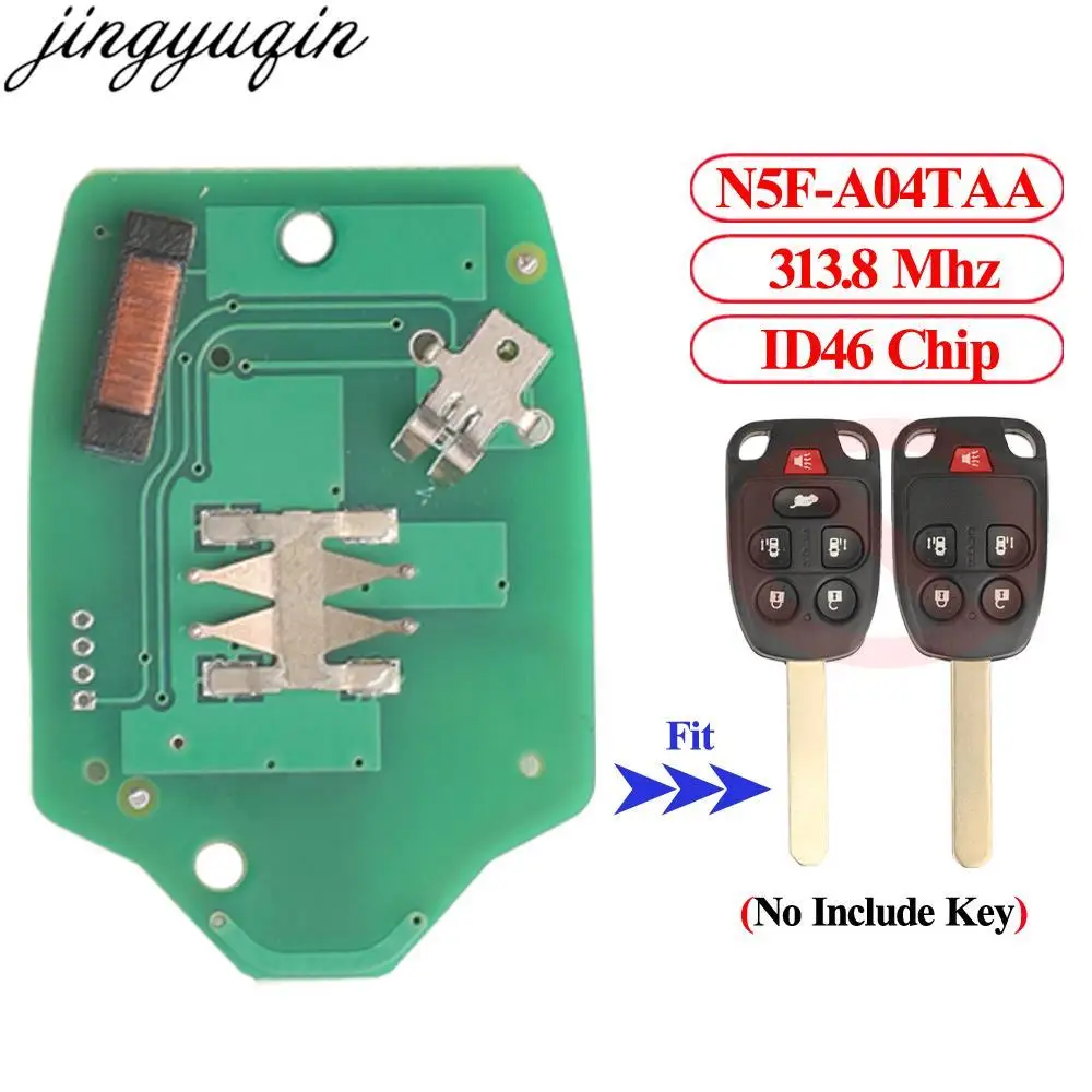 

Jingyuqin 5pcs Remote Car No Key Only PCB For 313.8Mhz ID46 For Honda Elysion Odyssey N5F-A04TAA Electronic Circuit Board